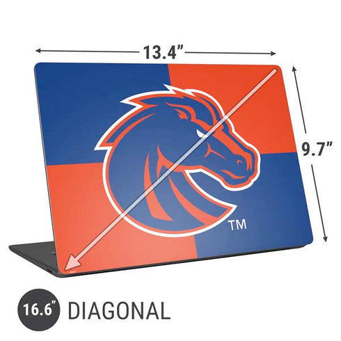 Boise State University Broncos Checkered Universal Laptop 16.6in (13.4 x 9.7in) Skin